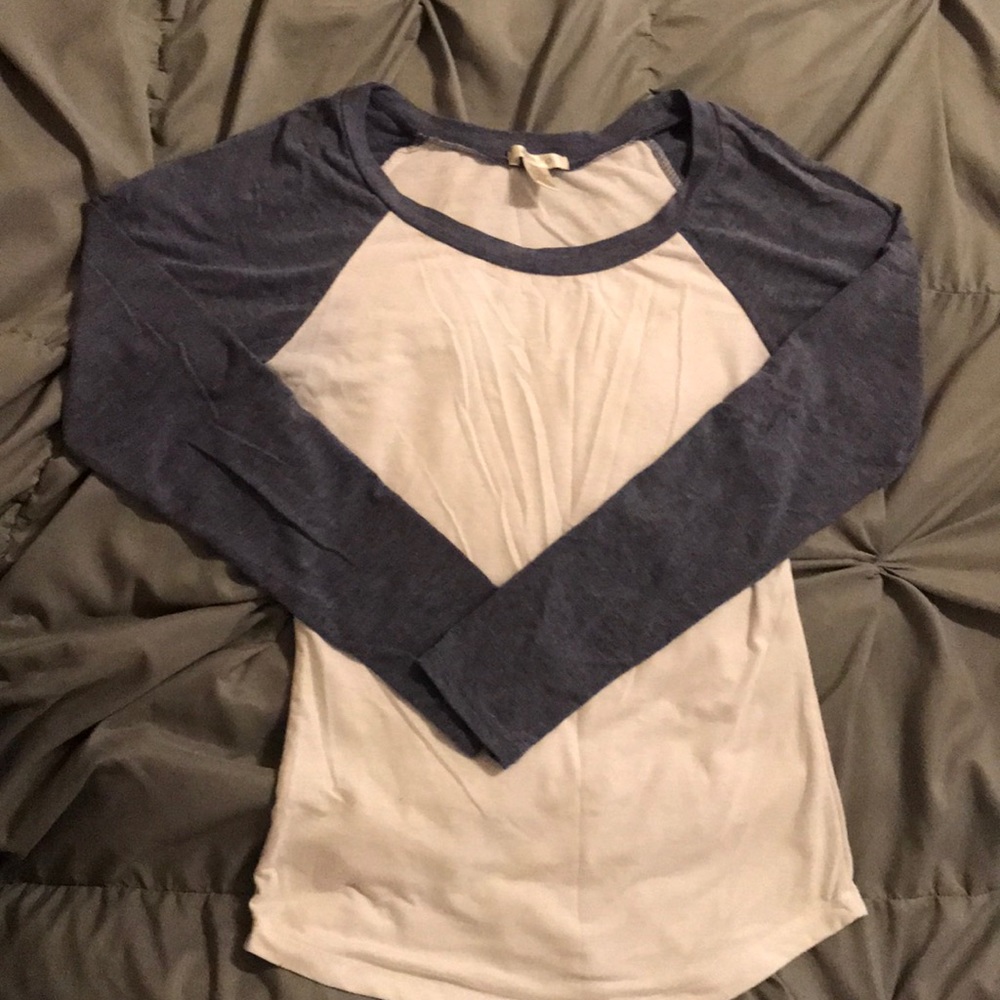 Blue & White Baseball Tee